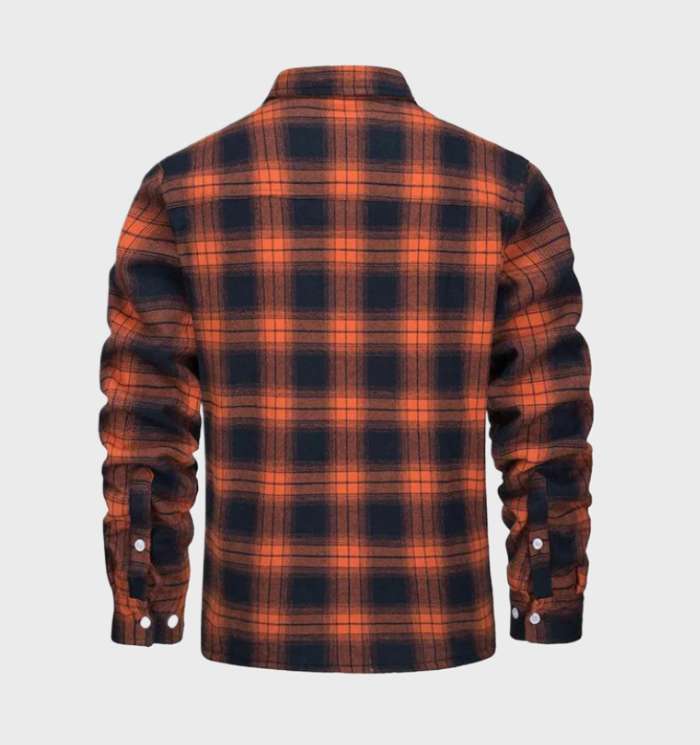 Herren Karierte Sherpa-Futterjacke