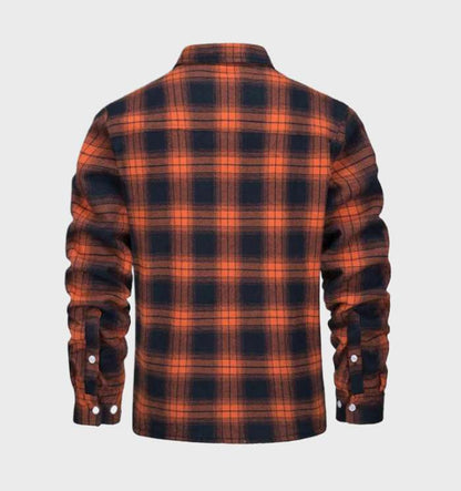 Herren Karierte Sherpa-Futterjacke