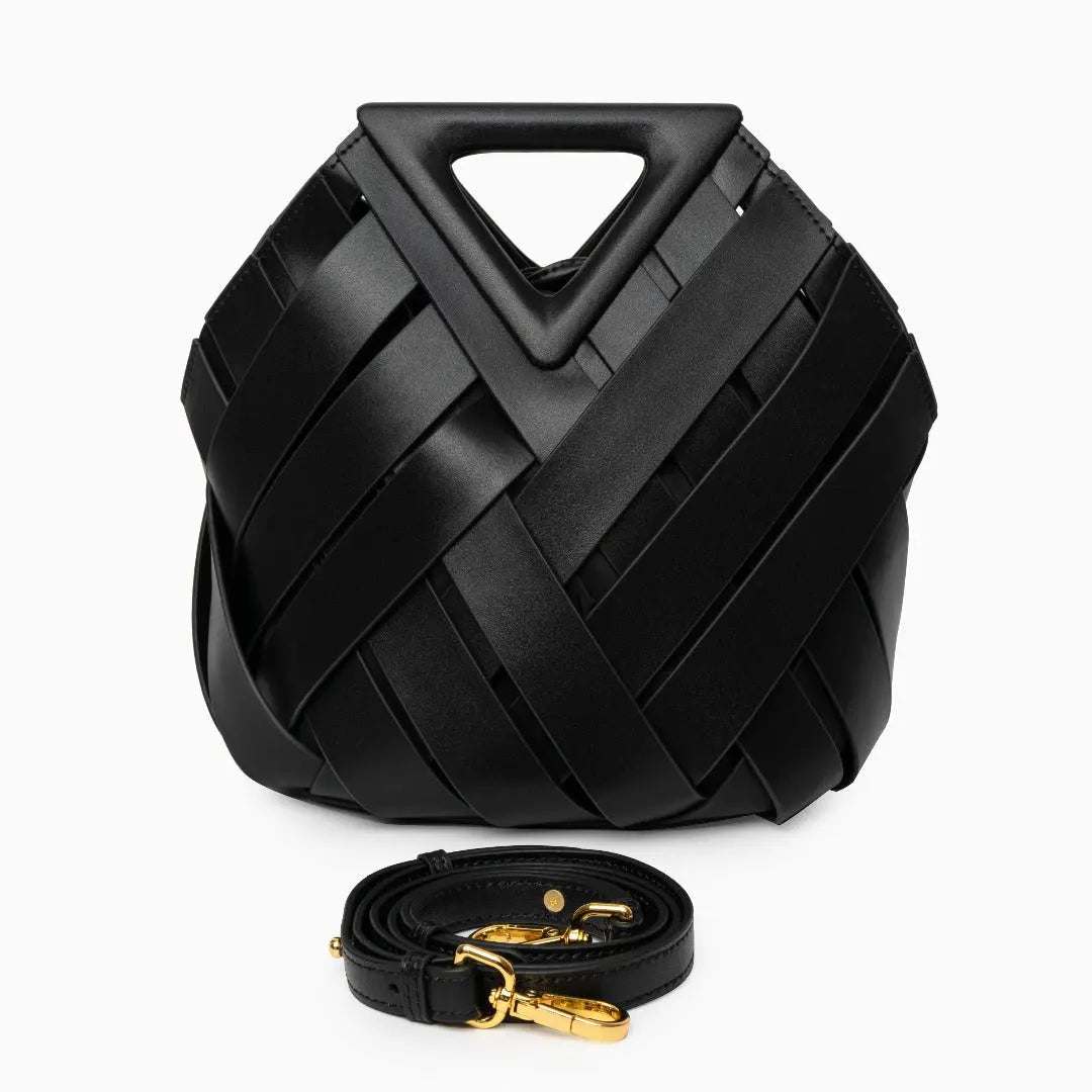Geflochtene Damenhandtasche aus Rattan Natur