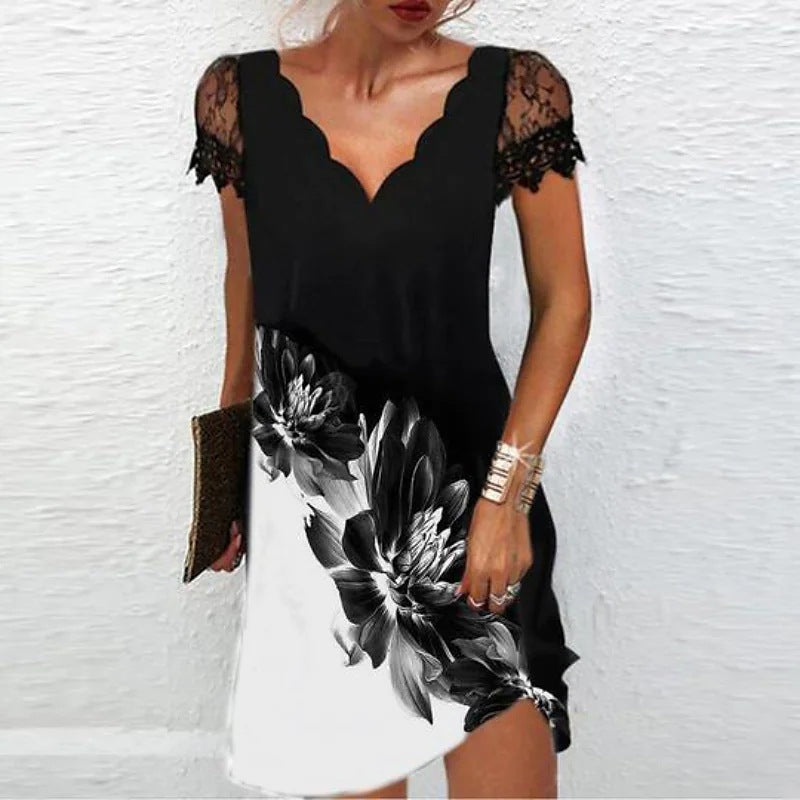 Elegantes Damen Midi-Kleid