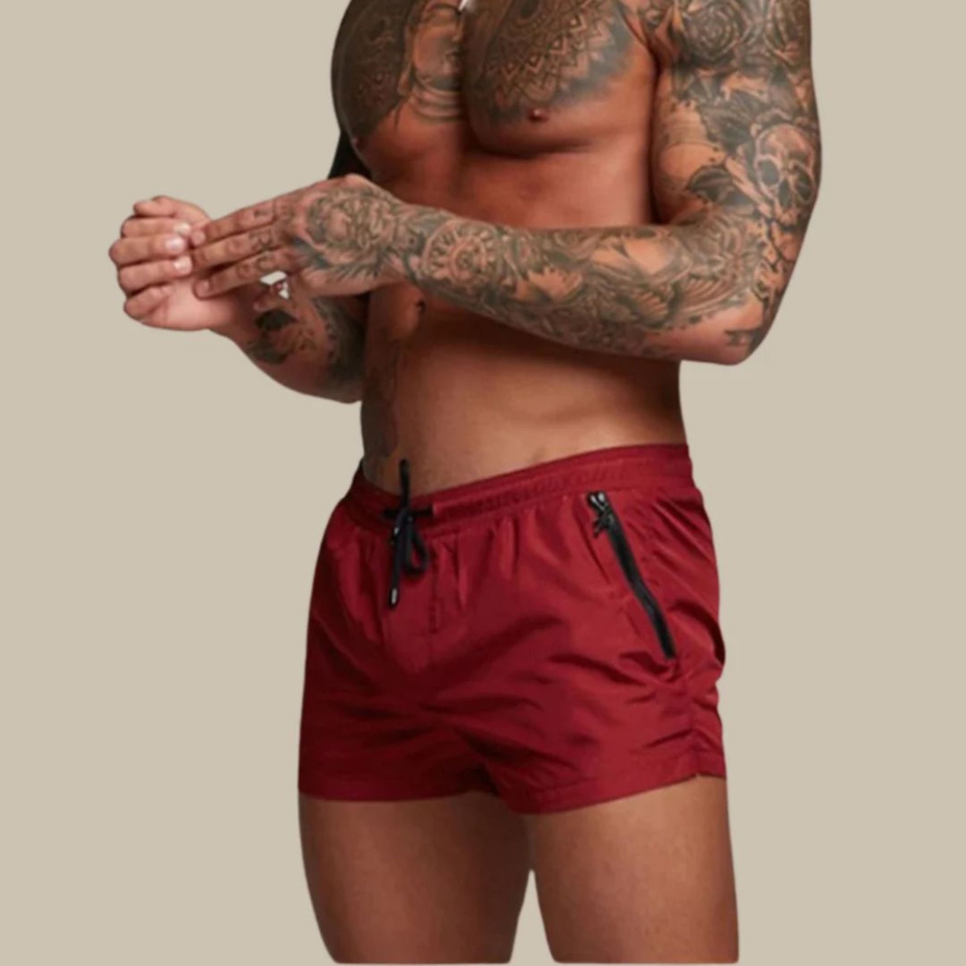 Herren Badeshorts Elastischer Bund Kordelzug - Norvielle