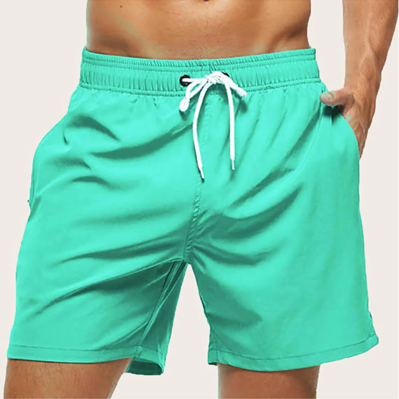 Herren Badeshorts Schnell Trocknend Elastisch Blau - Norvielle