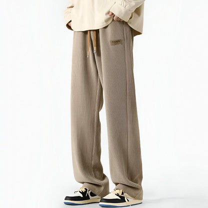Herren Jogginghose Gerippt Mit Kordelzug Beige - Norvielle