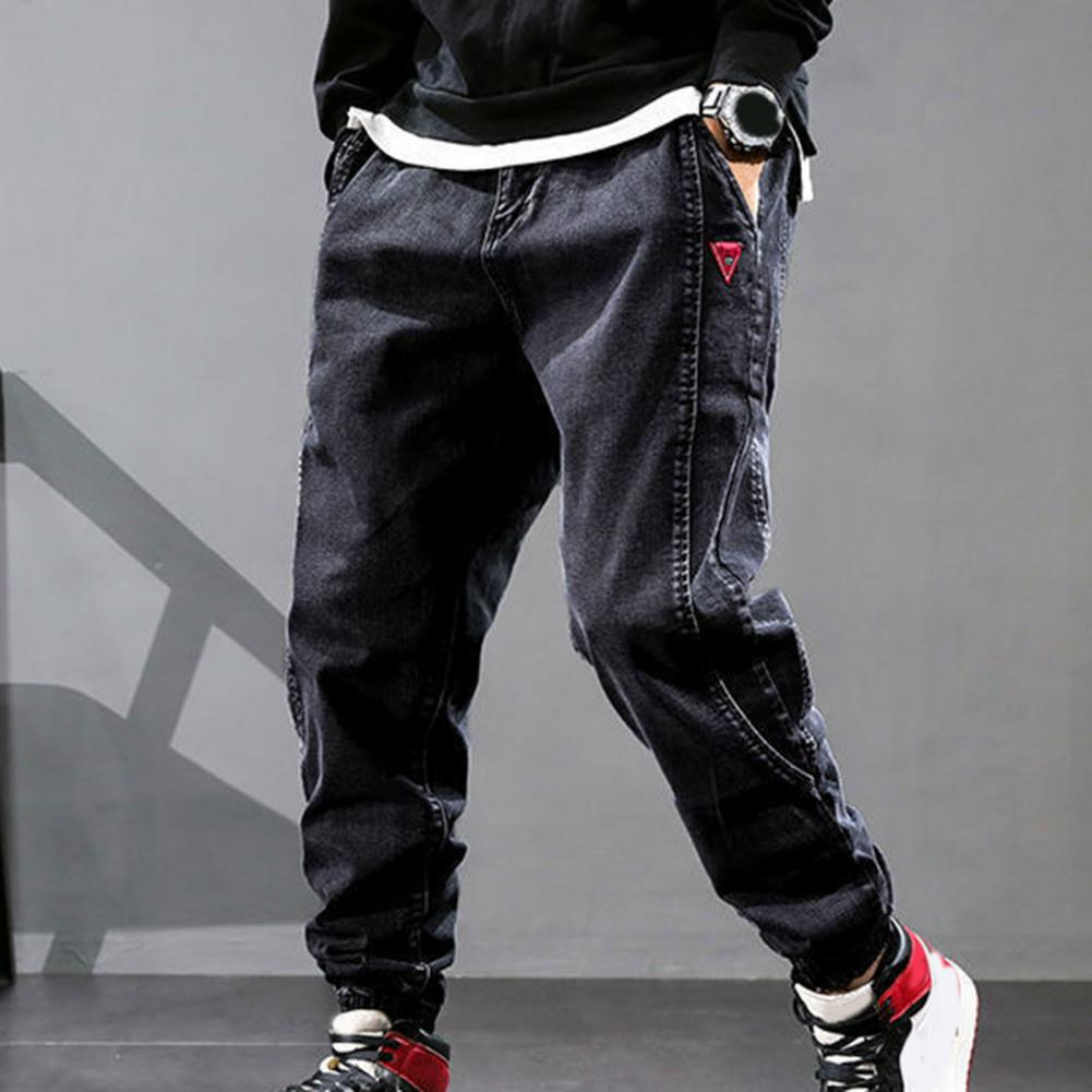 Herren Baggy Jeans Denim Kordelzug