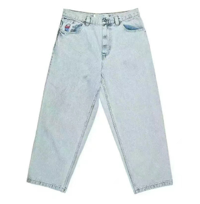 Herren Baggy Jeans Weites Bein Locker Sitzend Blau - Norvielle