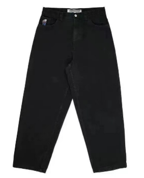 Baggy Jeans | Lässig | Weites Bein | Locker sitzende Jeans | Herrenjeans-Schwarz-S-Chaps Herrenmode