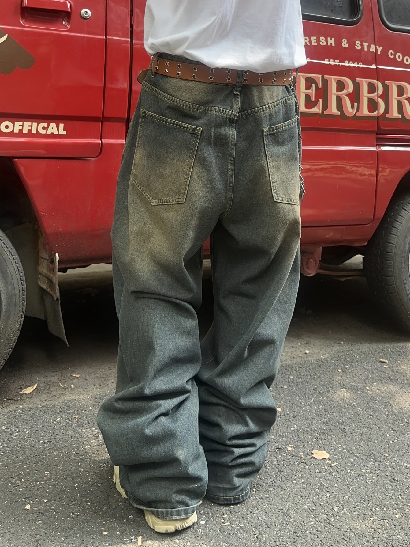 Herren Baggy Jeans Lockere Passform