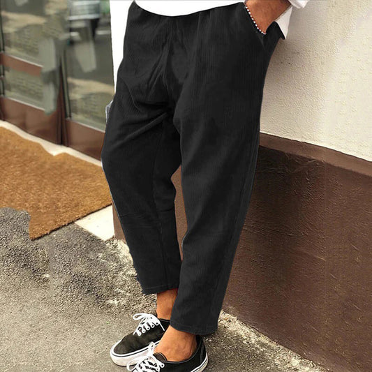 Herren Cordhosen Baggy Lässig Beige - Norvielle