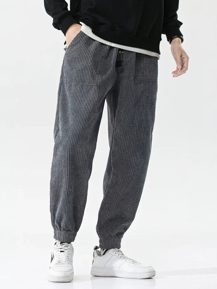 Männer Baggy Cordhose Lockere Passform Beige