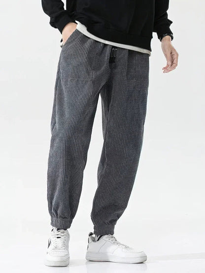 Männer Baggy Cordhose Lockere Passform Beige