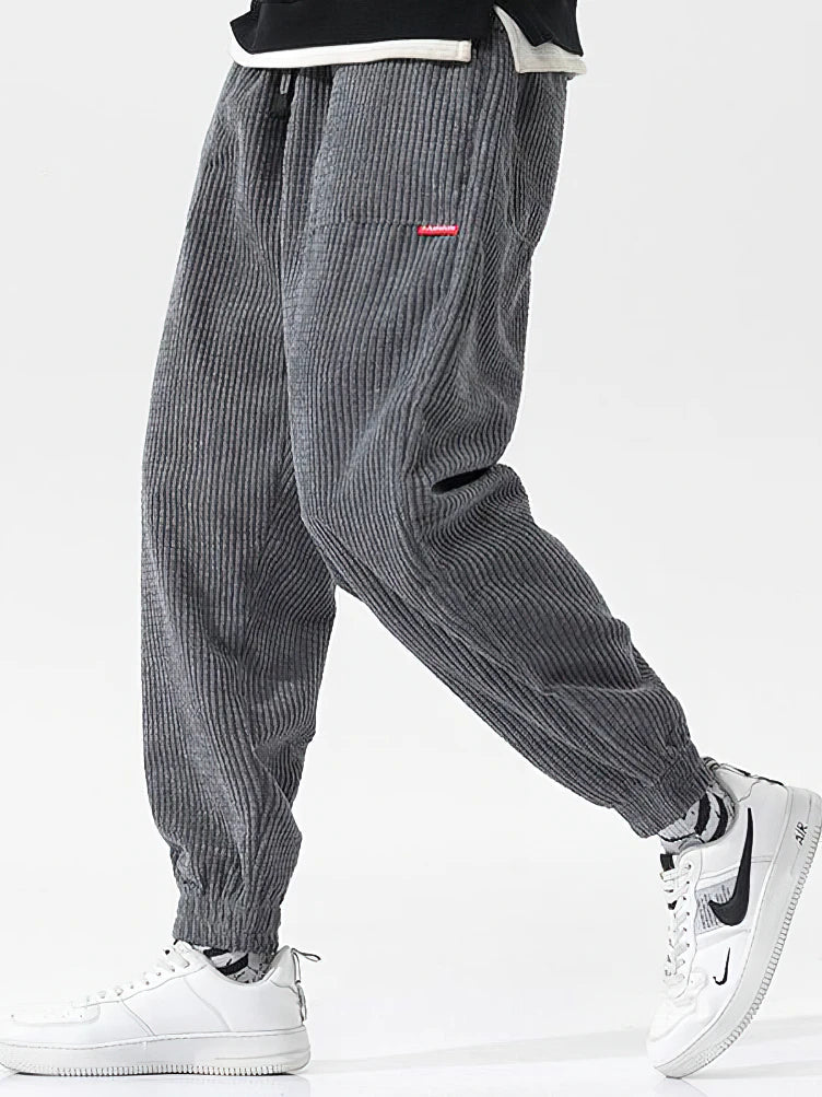 Männer Baggy Cordhose Lockere Passform Beige