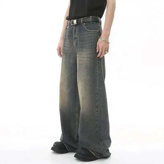 Herren Retro Baggy Jeans Hohe Taille Lockerer Schnitt - Norvielle