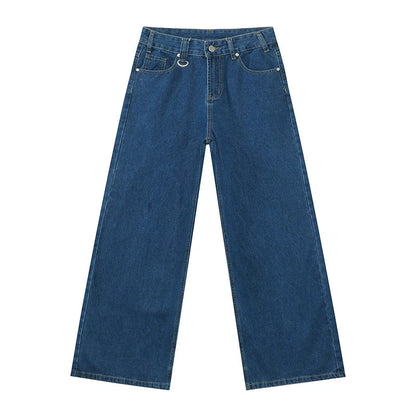 Herren Retro Baggy Jeans Hohe Taille Lockerer Schnitt