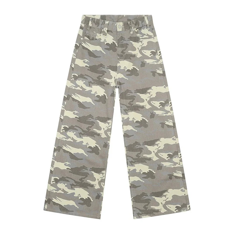 Herren Retro Baggy Jeans Hohe Taille Lockerer Schnitt