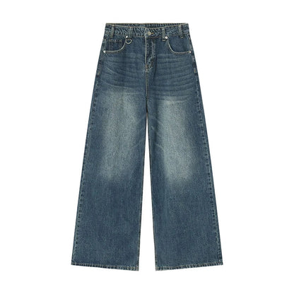 Herren Retro Baggy Jeans Hohe Taille Lockerer Schnitt