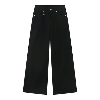Herren Retro Baggy Jeans Hohe Taille Lockerer Schnitt