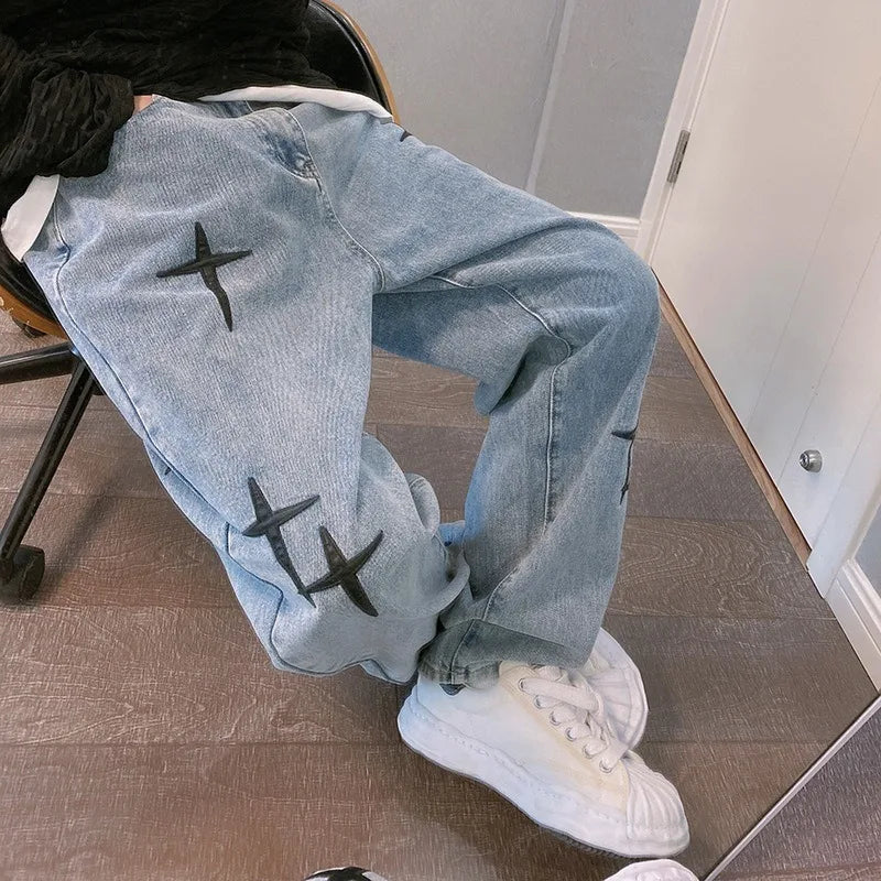 Herren Baggy Jeans Lässiger Stil