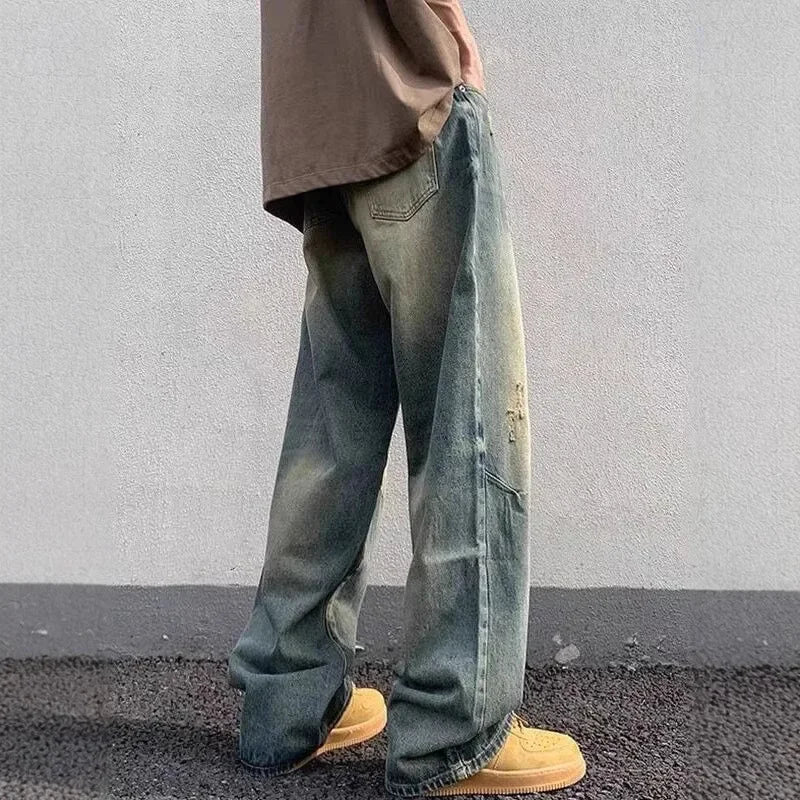 Männer Baggy Jeans Lockere Passform Blau - Norvielle