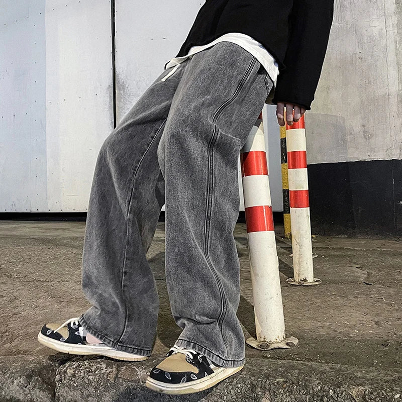 Herren Baggy-Jeans Weite Bein Norvielle Entspannt