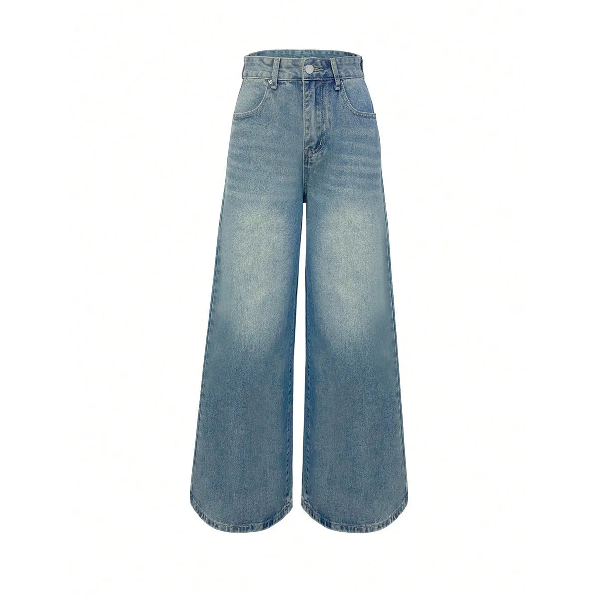 Norvielle Damen Baggy Jeans Weite Bein Komfortschwarz
