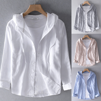 Damen Bluse mit Kapuze und Taschen Weich Luftig - Norvielle