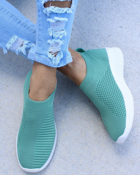 Damen Slip-On Sneaker Mesh Komfortschuhe - Norvielle