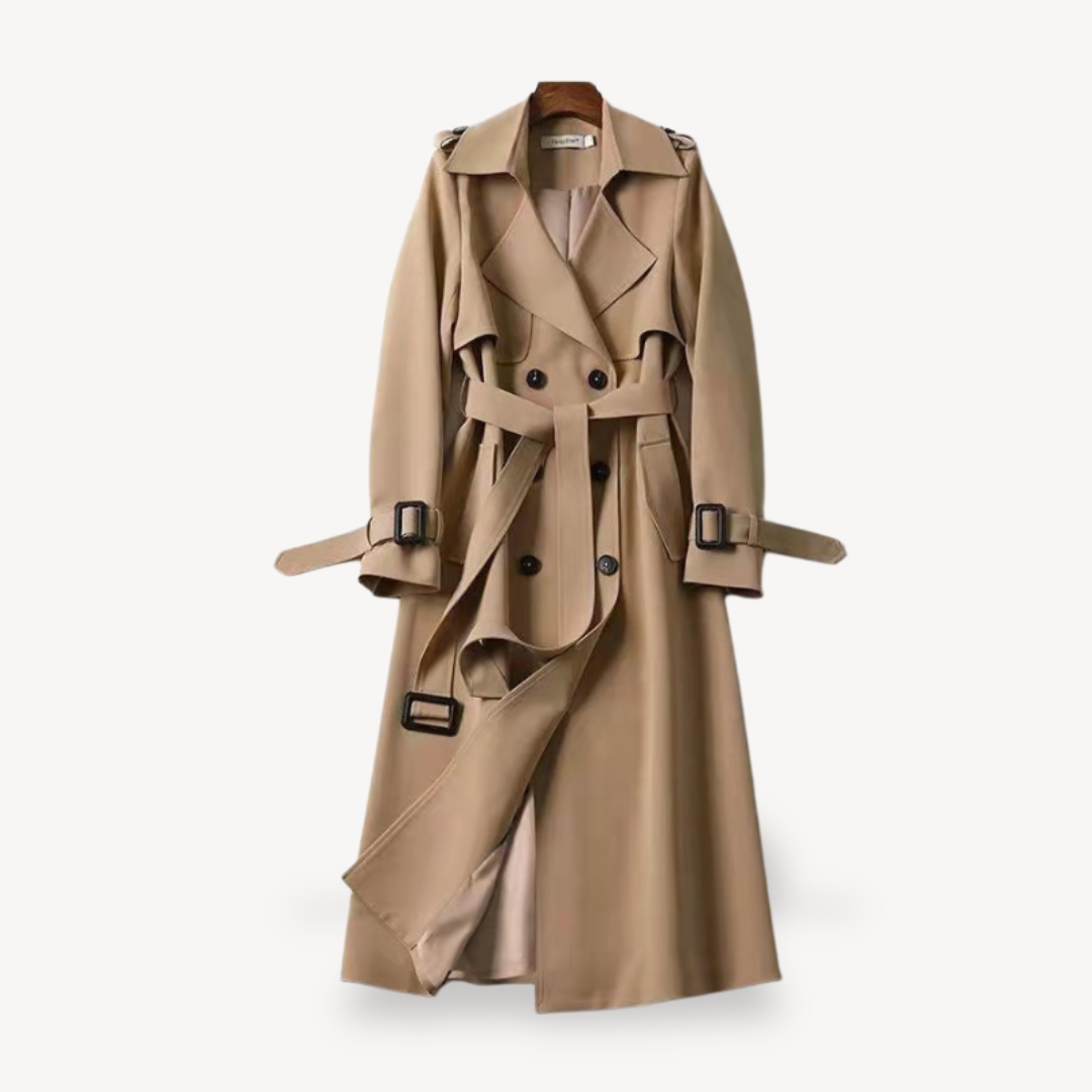 Damen Trenchcoat Klassischer Schnitt mit Gürtel