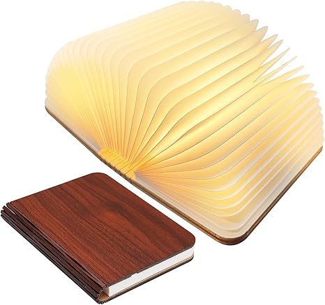 Faltbare Holz Tischlampe LED Leselampe