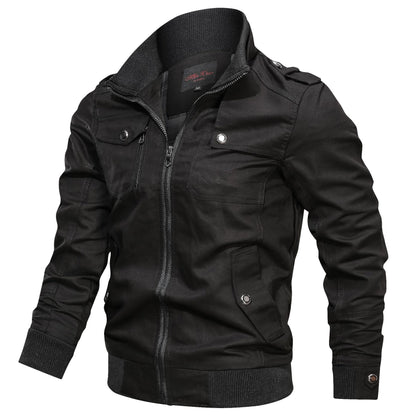 Herren Übergangsjacke Stehkragen Stilvoll Beige