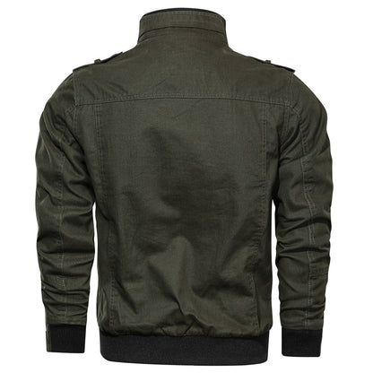 Herren Übergangsjacke Stehkragen Stilvoll Beige