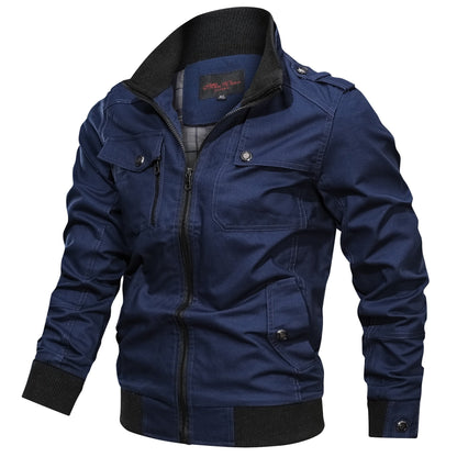 Herren Übergangsjacke Stehkragen Stilvoll Beige