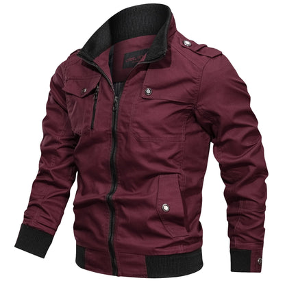 Herren Übergangsjacke Stehkragen Stilvoll Beige