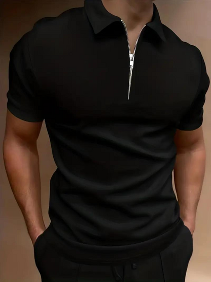 Herren T-Shirt Kurzarm Ben Polo Baumwolle Weiß - Norvielle