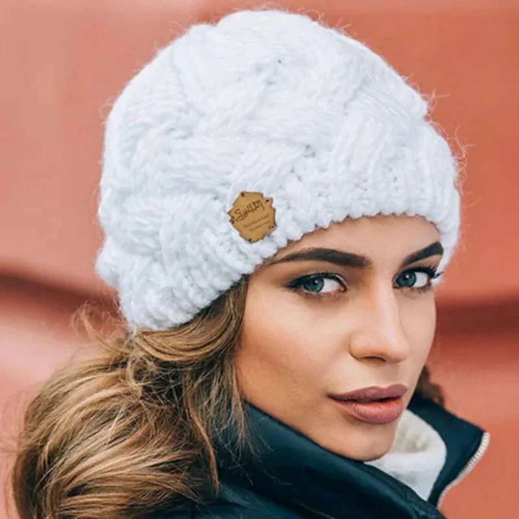 Damen Strickmütze Warme Wollmütze