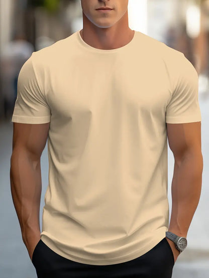 Owen Herren T-Shirt Elegant Baumwolle Weiß