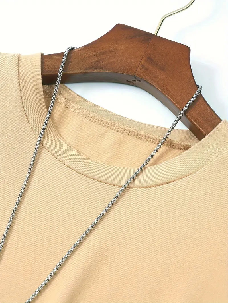 Owen Herren T-Shirt Elegant Baumwolle Weiß