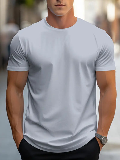 Owen Herren T-Shirt Elegant Baumwolle Weiß