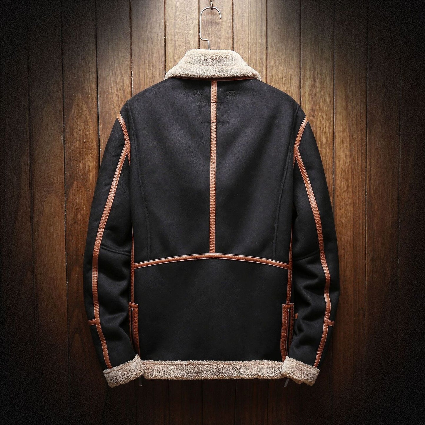 Herren Winterjacke Reverskragen Fleece-Futter