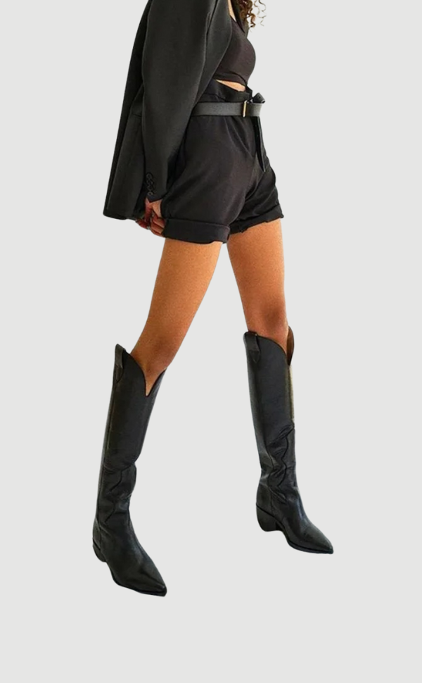 Damen Cowboy-Stiefel Leder