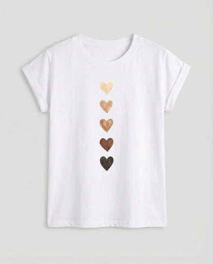 Damen Leichtes Sommer T-Shirt Baumwolle Weiß