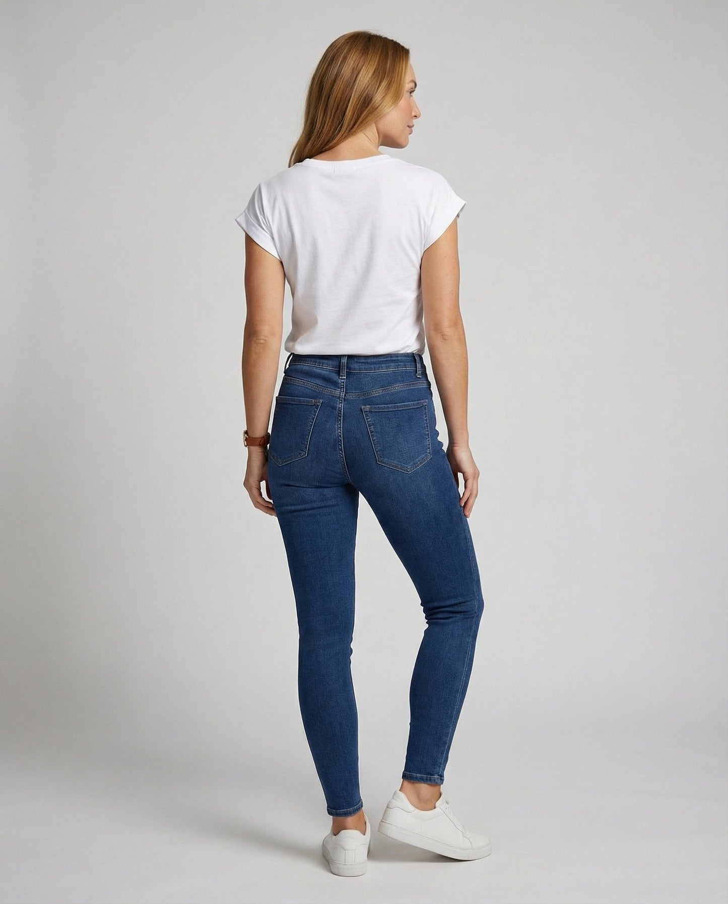 Damen Leichtes Sommer T-Shirt Baumwolle Weiß