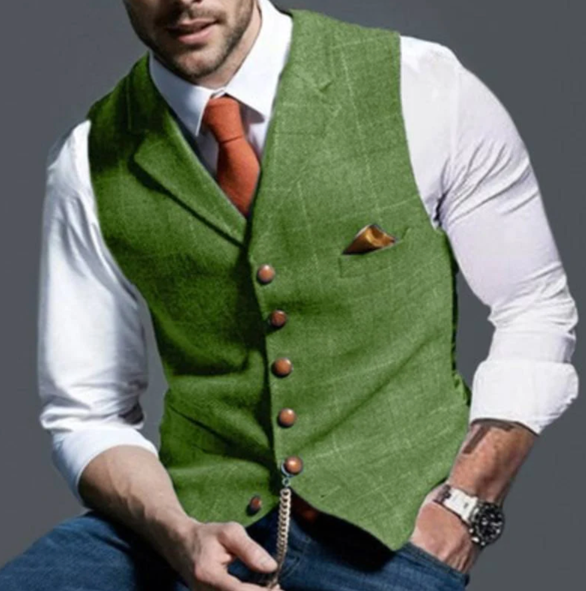 Diesel Herren Vintage Lederweste