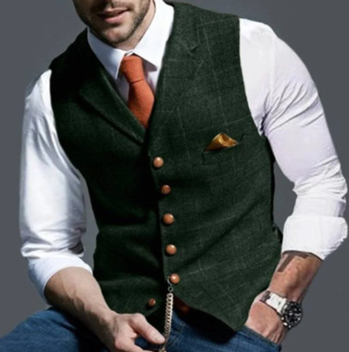 Diesel Herren Vintage Lederweste