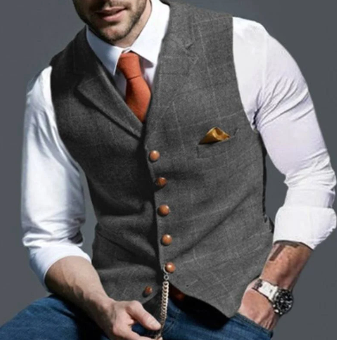 Diesel Herren Vintage Lederweste