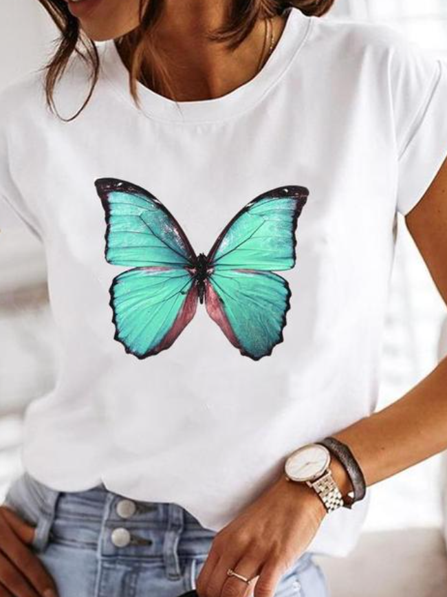 Damen Leichtes Sommer-T-Shirt Stilvoll Komfort