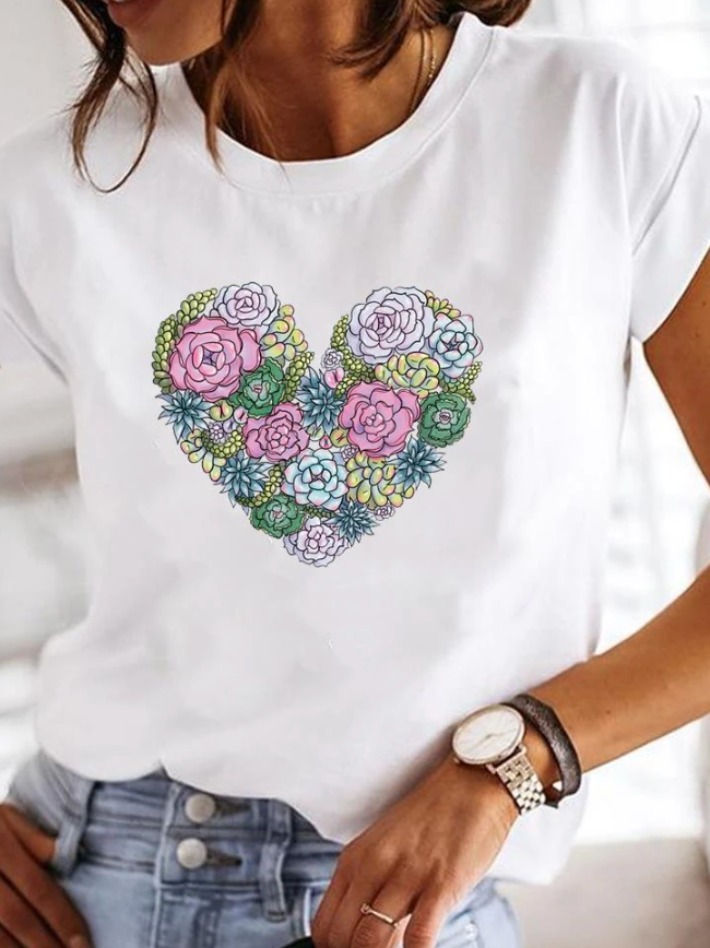 Damen Leichtes Sommer-T-Shirt Stilvoll Komfort