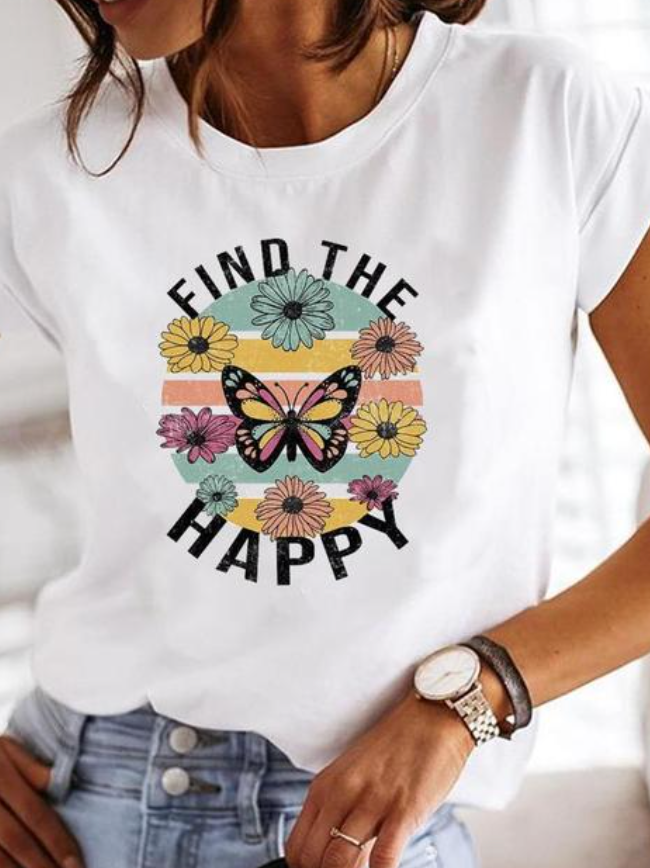 Damen Leichtes Sommer-T-Shirt Stilvoll Komfort