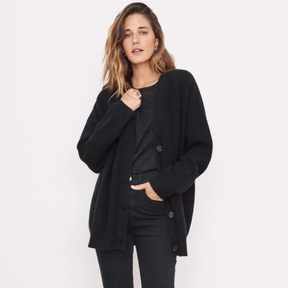 Damen Oversize Cardigan Großzügig - Norvielle