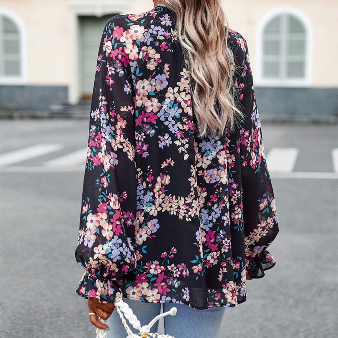 Damenbluse Blumenmuster