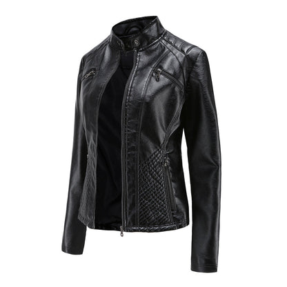 Damen Modische Jacke mit Gesteppter Schulterpartie